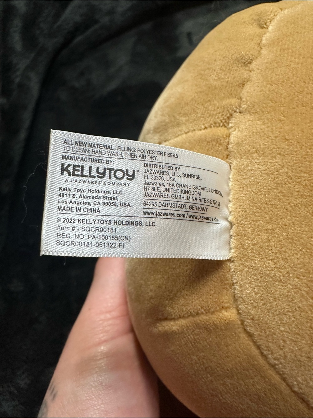 Squishmallow Plush Brown Bigfoot Blue Beanie Hat Stuffed Animal Cute Collectible - Picture 8 of 8